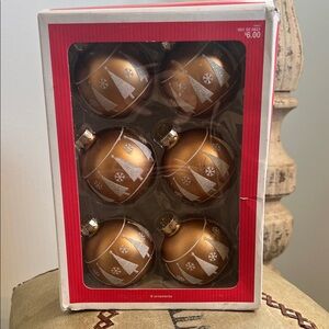 Gold Holiday Ornaments Set
